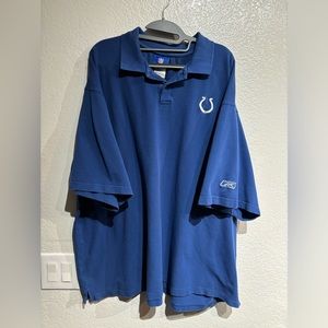 NFL Colts Polo Shirt Reebok (Blue) - Men's Size 4 XL - 100% Cotton - Authentic